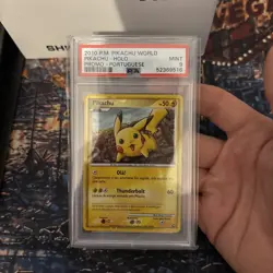 PSA 9 Pikachu Portuguese World Collection 2010 Japanese Promo Pokemon Card - Image 1
