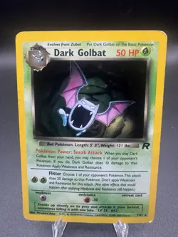 Dark Golbat Holo Rare Team Rocket 7/82 WOTC 1999 - Vintage Pokemon Card - HP/MP - Image 1