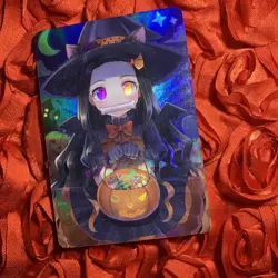 NEZUKO KAMADO Demon Slayer Halloween Goddess Story Anime Waifu Holo Girl Card - Image 5