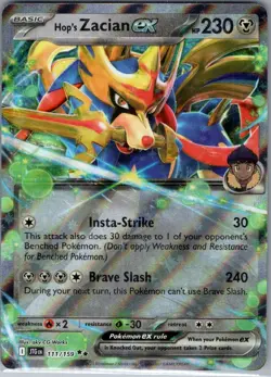 Hop's Zacian ex - 111/159 SV09: Journey Together - Pokemon Card - NM - Image 1