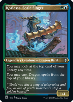 1 x Korlessa, Scale Singer - Foil Etched - Commander Legends: Battle for Baldur' - Image 1