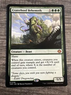 (Regular) Craterhoof Behemoth (0138) Tarkir: Dragonstorm Mtg NM - Image 1