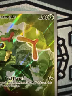 🐛 Caterpie 🐛 Pokemon Scarlet & Violet 151 Holo Illustration Card 172/165 Rare - Image 3