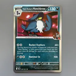 Ascended Heroes Team Rocket's Honchkrow Rare Holo #127/217 Pokemon TCG - Image 1