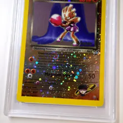 Pokemon PSA 8 Rocket's Hitmonchan Reverse Holo Best of Game Promo Winner Stamp - Image 2