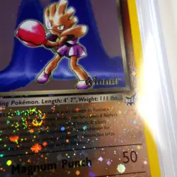 Pokemon PSA 8 Rocket's Hitmonchan Reverse Holo Best of Game Promo Winner Stamp - Image 3