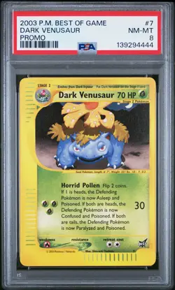 DARK VENUSAUR Best of Game Promo #7 PSA 8 Pokemon [Nostalgium] - Image 1