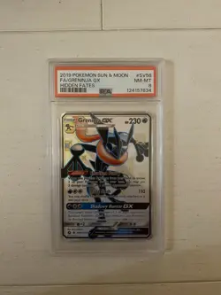 2019 POKEMON SUN & MOON HIDDEN FATES #SV56 FULL ART/GRENINJA GX PSA 8 - Image 1