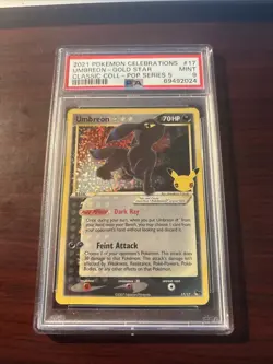 2021 Pokemon Celebrations Umbreon Gold Star Classic Col- Pop Series 5 PSA 9 - Image 1
