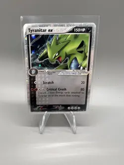 2004 Pokemon Tyranitar EX 17/17 Holo Ultra Rare POP Series 1 HP - Damaged - Image 1
