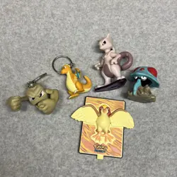Lot of 5 1999 Nintendo Pokemon Burger King Toy Keychains Card Squirt Toy - Image 1