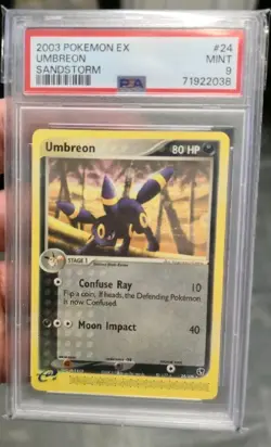 PSA 9 - 2003 EX Sandstorm Umbreon 24/100 Rare Pokemon Card - Image 1