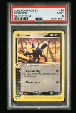 PSA 9 UMBREON 24 - 2003 POKEMON EX SANDSTORM - Image 1