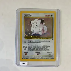 Pokemon TCG Base Set 2 Clefairy 6/130 Vintage Holo Unlimited Holo Rare 2000/NM - Image 1