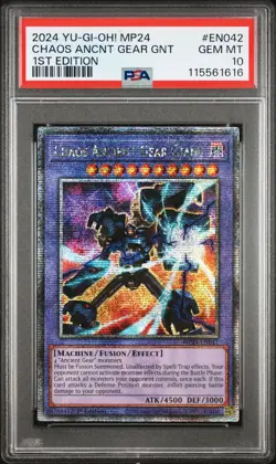 2024 Yu-Gi-Oh Chaos Ancient Gear Giant MP24-EN042 Quarter CSR PSA 10 (Aug 25) - Image 1