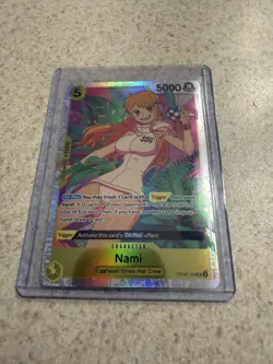 Bandai One Piece Card Game Nami Character Foil Holo SR Two Legends OP08-106 - Image 1