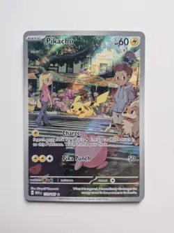 Pikachu 173/165 Pokemon TCG 151 Illustration Rare Holo Card English - Image 1
