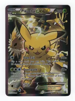 (110002) PIKACHU EX XY124 Black Star Holofoil Promo Card - RED & BLUE COLLECTION - Image 2