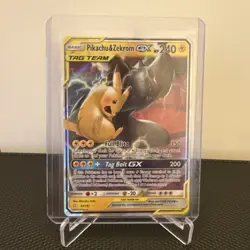 Pokemon TCG Pikachu & Zekrom GX Team Up Holo Card 33/181 NM Condition - Image 1