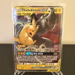 Pokemon TCG Pikachu & Zekrom GX Team Up Holo Card 33/181 NM Condition - Image 2