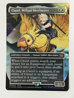 Cloud, Midgar Mercenary (Borderless) (Chocobo Track Foil) Final Fantasy Foil - Image 1