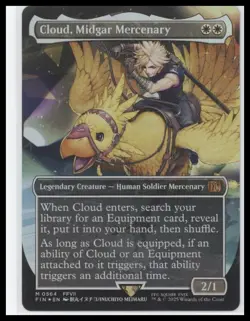 FINAL FANTASY (FIN) Cloud, Midgar Mercenary Borderless Chocobo Track Foil #0564 - Image 1