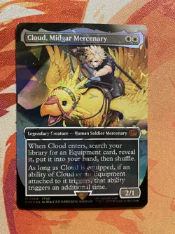 Cloud, Midgar Mercenary (Borderless) (Chocobo Track Foil) Final Fantasy Foil🐥✨ - Image 2