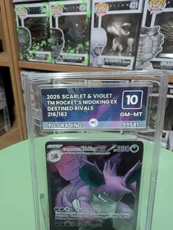 Team Rockets Nidoking EX 216/182 Rare Destined Rivals Pokemon TCG PG GEM MINT 10 - Image 2