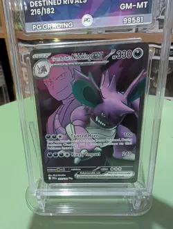 Team Rockets Nidoking EX 216/182 Rare Destined Rivals Pokemon TCG PG GEM MINT 10 - Image 3