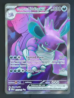 Pokemon TCG Team Rockets Nidoking EX Destined Rivals Card 216/182 NM - Image 1