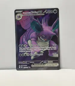 Team Rockets Nidoking EX 216/182 Destined Rivals Ultra Rare Full Pokemon TCG - Image 1