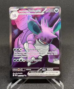 Team Rockets Nidoking ex 216/182 Destined Rivals Ultra Rare Pokemon TCG - NM! - Image 1