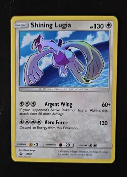 Shining Lugia Holo SM82 - 2017 Shining Legends Black Star Promo Pokemon Card NM - Image 1