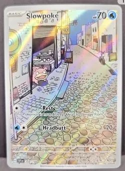 Pokemon TCG Slowpoke 204/198 Illustration Rare Scarlet Violet 2023 - Image 1
