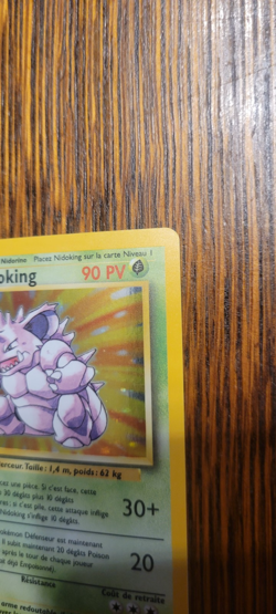 1999 Pokemon FRENCH 1st Edition Base Set Nidoking Holo 11/102 NM - Image 3