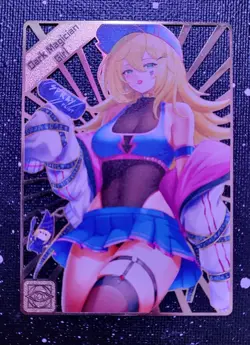 Goddess Story || Dark Magician Girl Gold Metal Card || Yugioh || Waifu Anime - Image 2