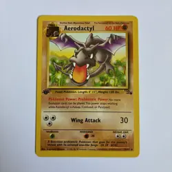 AERODACTYL 16/62 1st Edition Non-Holo Rare Fossil Set - Pokemon Card 1999 NM - Image 1