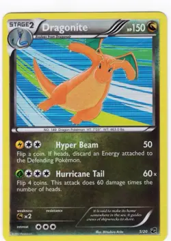 Pokemon TCG Dragonite Dragon Vault 5/20 Holo Cosmos Holo Rare 2012 - Image 1