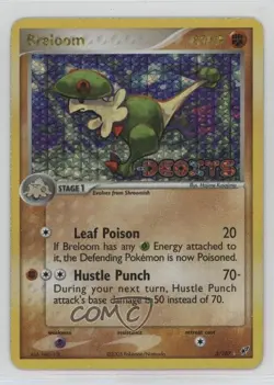Breloom Reverse Foil Pokemon EX Deoxys #3 2005 - Image 1