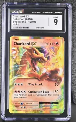 CGC 9 CHARIZARD EX 12 EVOLUTIONS XY POKEMON MINT - Image 1