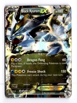 Black Kyurem EX BW62 Black & White Promos Holo Pokemon Heavy Play+ - Image 1
