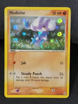 Pokemon TCG Meditite EX Hidden Legends Reverse Holo 66/101 NM - Image 1