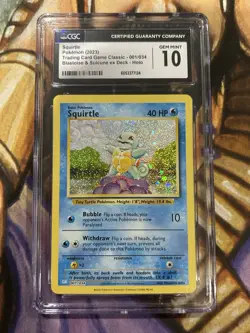 Pokemon Squirtle 001/034 Blastoise & Suicune Ex Deck Classic Holo - CGC 10 🔥 - Image 1