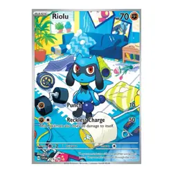 Pokemon TCG Riolu 215/198 Illustration Rare Card SV1 Scarlet & Violet Base Set - Image 1