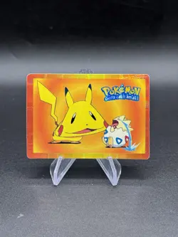 Pikachu Sad Togepi Holo Pokemon Vintage Pocket Monsters Vending Prism Sticker - Image 1