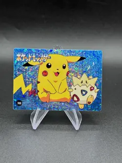 Togepi Pikachu Holo Pokemon Vintage Pocket Monsters Vending Prism Sticker 300 - Image 1