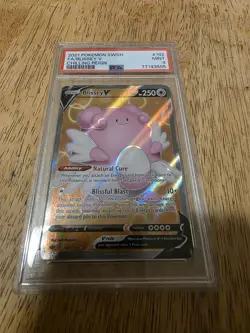 2021 Pokemon Blissey V 182/198 Chilling Reign Full Art FA PSA 9 MINT SWSH TCG - Image 1