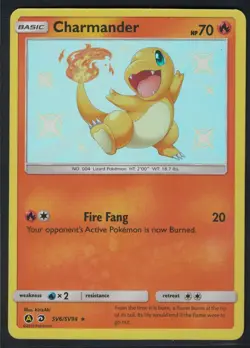 Charmander - SV6/SV94 - Pokemon Hidden Fates Sun & Moon Shiny Rare Card NM - Image 1