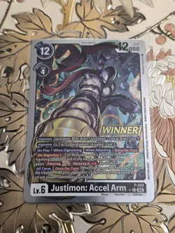 Justimon: Accel Arm Store Tournament Winner Promo Digimon Promotion Card - Image 1