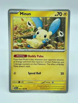 Minun 061/182 Common Paradox Rift Non-Holo Pokemon TCG Mint Unplayed - Image 1